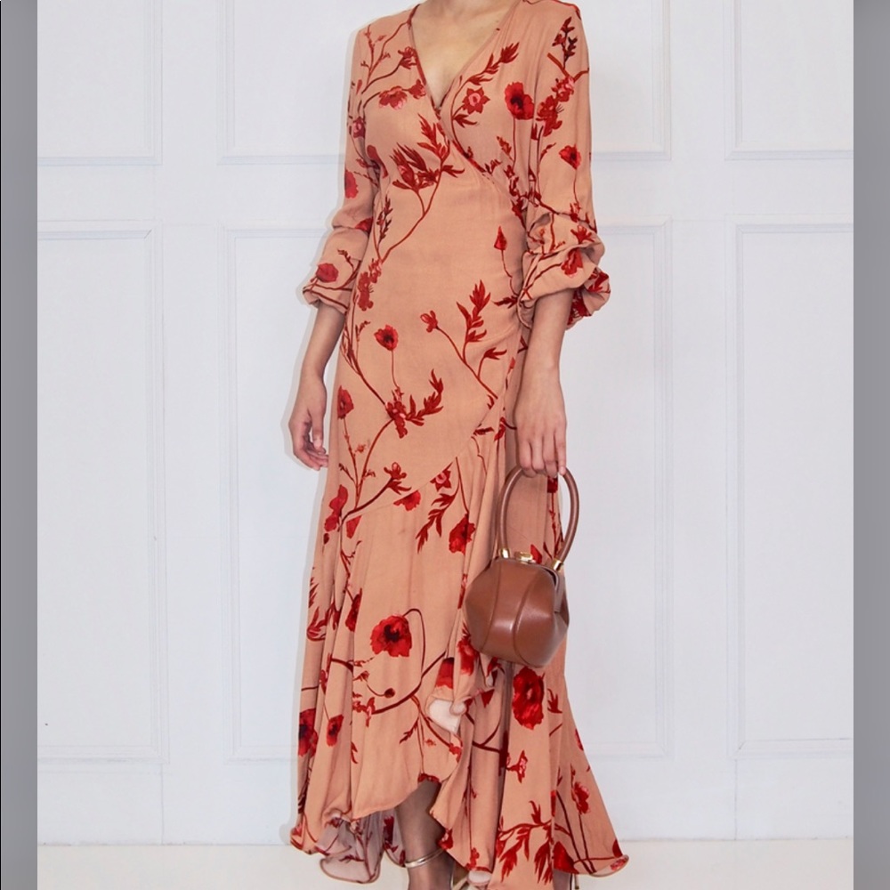 Johanna Ortiz x H&M Creped Wrap Front Dress, M